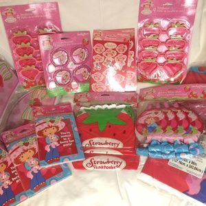 Strawberry Shortcake Birthday Party supplies Kit Invitations Stickers Hats lot